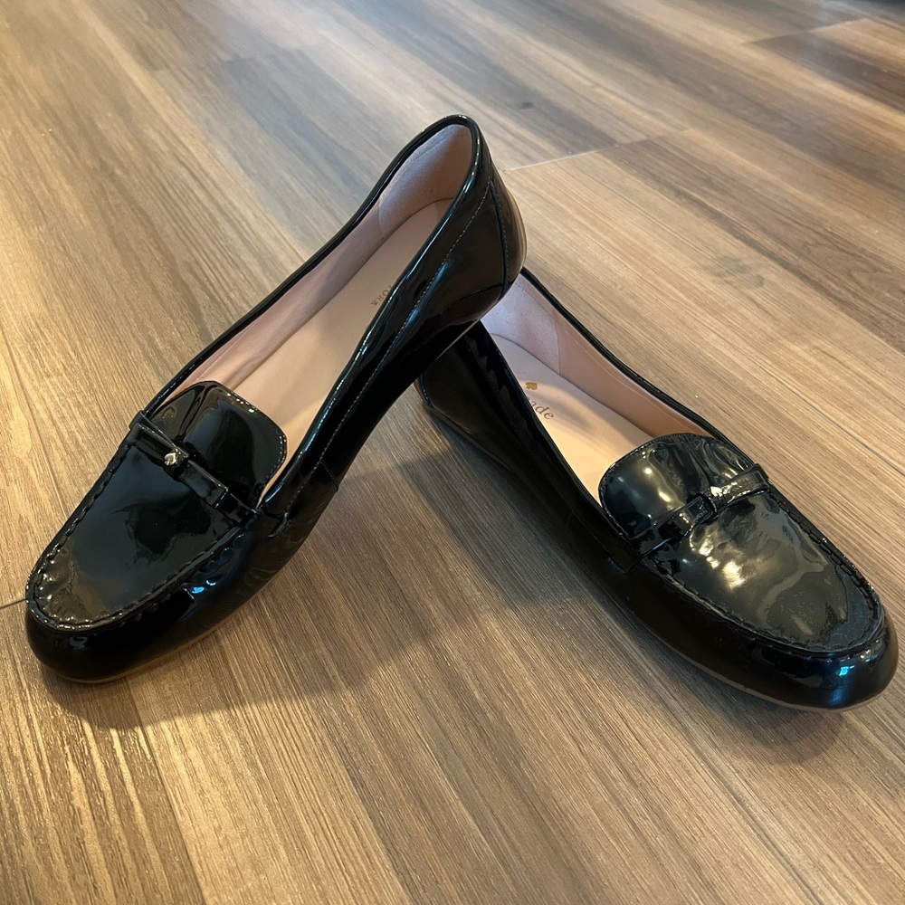 Danika Kate Spade Glossy Black Loafers